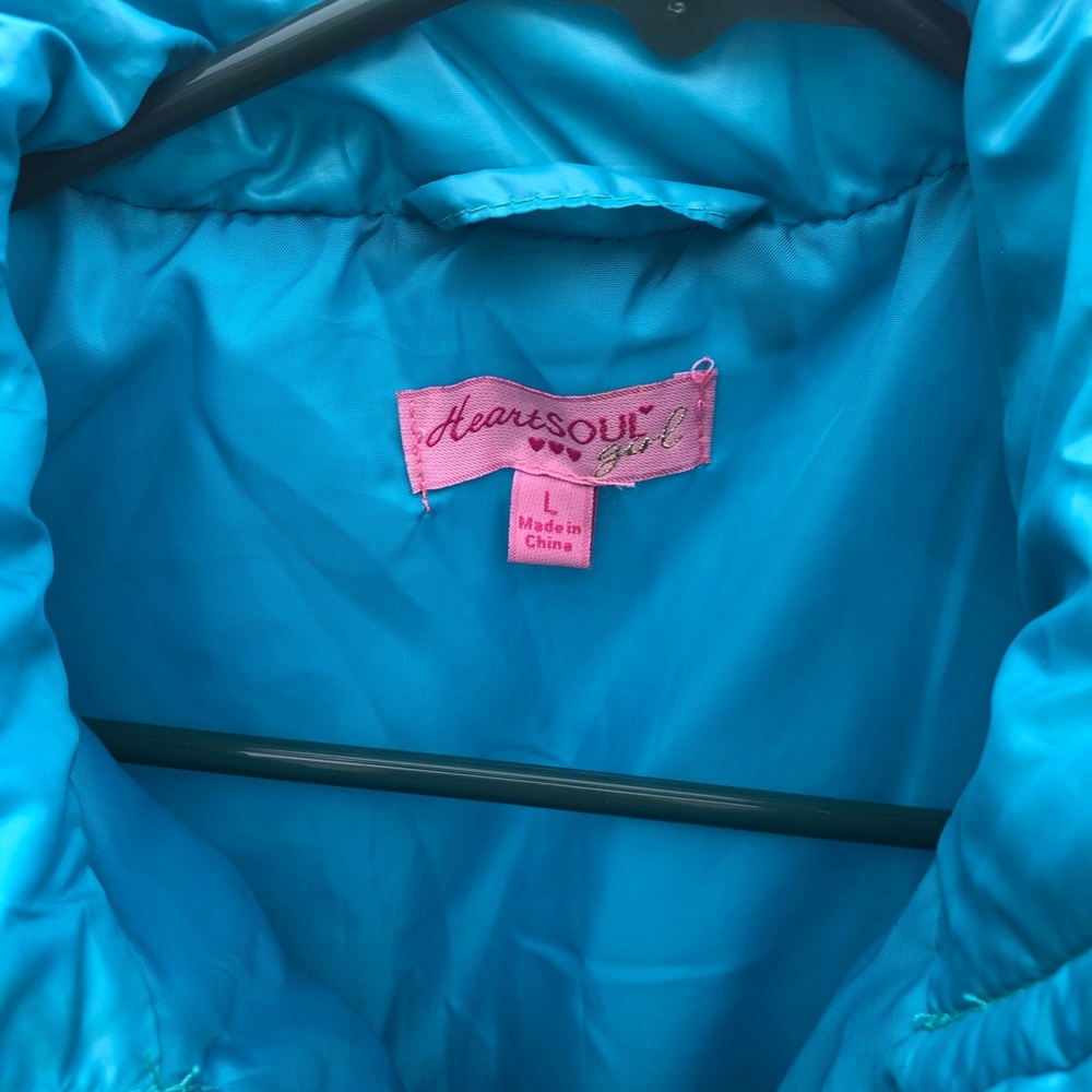 Sparkle fur girls puffer vest